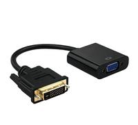 Adaptador DVI a VGA, cable HD 1080p DVI a adaptador VGA - Convertidor macho a hembra DVI -D 24+1 convertidor para escritorio, PC, monitor, proyector, portátil