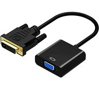 Adaptador DVI a VGA, GANA Activo DVI-D a VGA Convertidor 24 + 1 de Hombre a Mujer Compatible con 1080p / 3D para Que Los Sistemas DVI se Conecten a Las Pantallas VGA - Negro