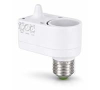 Adaptador E27, detector de movimiento HF, sensor crepuscular, apto para LED