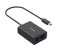 Adaptador EHS Yealink EHS62 para auriculares con cable, compatible con teléfonos IP, color negro