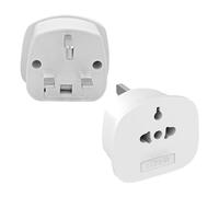 Adaptador Eléctrico de Enchufe, Enchufe de Pared Par, Convertidor Internacional Estándar UK con Fusible de 13A para Portátiles Cámaras Teléfonos Móviles Viajes