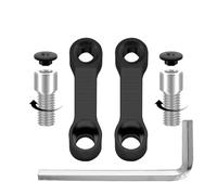 Adaptador Elevador Adaptador Extensión Espejos Retrovisores Motocicleta M10 Para Espejo Base Elevación Soporte Tornillo Accesorios(BLACK)