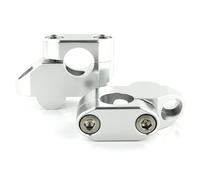 Adaptador Elevador Manillar Motocicleta Para BMW Para F700GS Para F650CS Para G650GS F800S Elevadores Manillar 22 Mm Barra Montaje Elevador Extender Hacia Atrás(Silver)