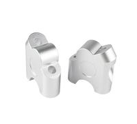 Adaptador Elevador para Suzuki GS 500 Motocicleta Universal 7/8 22mm Manillar Barra Elevador Abrazadera Adaptador de Montaje de Movimiento Trasero (Color : Silver)