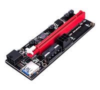 Adaptador elevador PCI-E1X a 16X, cable blindado multicapa para una transmisión de señal estable, condensadores sólidos para minería segura de
