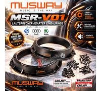 Adaptador empotrable de altavoces de aluminio compatible con VW Caddy IV DU