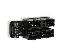 Adaptador en ángulo ATX 4 8P hacia Arriba, 32P a 16P 600W 12V HPWR Placa Adaptadora de Corriente para Tarjeta Gráfica Plug and Play, para Escritorio (Plata)