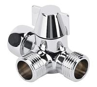 Adaptador en forma de T de tres vías para ducha G1/2", conector desviador de agua, separador de agua para bidé de inodoro con construcción de latón, carrete de cerámica para una