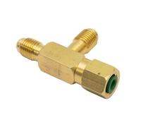 Adaptador en T de 1/4 x 1/4 x 1/4 SAE Flare para añadir medidor de vacío profundo/juego de colector