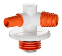 Adaptador en T de drenaje de lavadora antiolor para tuberías de 32-46 mm, conector modular de plástico para fregadero, a prueba de desbordamiento, sellado seguro, color blanco (modelo blanco)