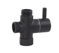 Adaptador en T de grifo de latón negro G1/2 pulgadas, accesorios for grifo de ducha de baño, desviador de agua, válvula de llenado G3/4 pulgadas, 1 unidad(D)