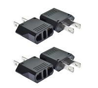 Adaptador Enchufe Americano a Español, Adaptador Enchufe Americano a Europeo, Adaptador de Enchufe Viaje para Europa/USA/US/Francia/Alemania/España/Australia/Austria (USA)