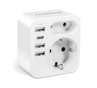 Adaptador Enchufe Australia Adaptador de Viaje Australia con 3 USB-A y 1 USB-C Europa España para Nueva Zelanda, China, Argentina,Tipo I