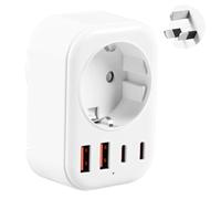 Adaptador Enchufe Australia Adaptador de Viaje Australia mit 2 USB-A y 2 USB-C Europa España para Nueva Zelanda, China, Argentina,Tipo I