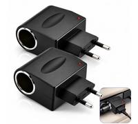 Adaptador Enchufe Coche 220V a 12V 500mA, 2 Piezas Convertidor Encendedor Coches Adaptador De Enchufe De Encendedor De Cigarrillos De Coche De CA a DC para GPS, Cámaras De Salpicadero