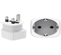 Adaptador Enchufe Español a Ingles, Español 2-Pin Europa a 3-Pin Reino Unido, Adaptador De Viaje Tipo G, para Irlanda Escocia Británico Maldivas
