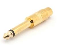Adaptador Enchufe Jack 6.3mm Macho Mono - 1 RCA Hembra (Oro)