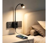 Adaptador Enchufe Schuko 16A con USB C Interruptor Luz LED VDE | Multiuso 5 en 1 Interruptor de Encendido
