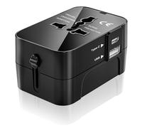 Adaptador Enchufe Universal, Cargador Universal Travel Adapter Adaptador de Viaje usb c Adaptador con USB & USB C, Adaptador universal Enchufe Viaje para UK,USA,EU,Japon,Tailandia Australia & 224+País