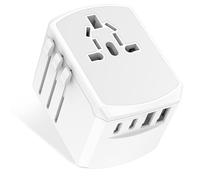 Adaptador Enchufe Universal Cargador Viaje - 5 en 1 Travel Adapter Internacional con 2 USB 2 Tipo C y 1 CA Adaptador Corriente Universal Spain a EU USA UK Australia Japón Tailandia 150 Países, Yioihnm