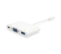 Adaptador Equip USB-C a VGA 60W Power Delivery Blanco 15 cm