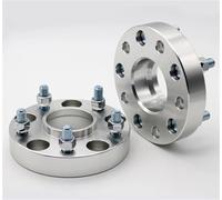 Adaptador Espaciador De Rueda Para Accesorios Coche 25/30/35/50 Mm Para Jeep Para Wrangler 2018, 2 Piezas, Forjado En El Centro Del Buje(Silver 35MMM)