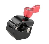 Adaptador estándar de abrazadera de barra individual de 15 mm con montaje de luz de video de 1/10.2 cm-20 3/20.3 cm-16 para monitores/micrófono/intermitente/montaje de luz de video equipo de estudio