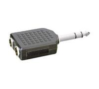 Adaptador estéreo 6.35 mm a doble hembra estéreo 6.35 mm electro dh