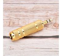 Adaptador estéreo de alta fidelidad, diseño chapado en oro que garantiza resistencia a la oxidación y una transmisión de señal fluida para una