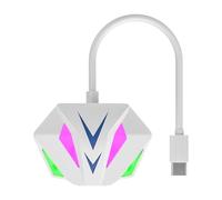 Adaptador Ethernet con cable - Adaptador de red Ethernet, adaptador Ethernet de red de 100 Mbps tipo C | Conexión estable Adaptador Ethernet Iluminación RGB colorida para descarga de archivos