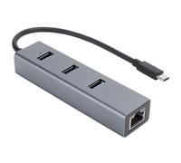 Adaptador Ethernet con puertos USB 3.0, concentrador tipo C compatible con velocidades Gigabit, retrocompatible, transferencia de datos rápida,