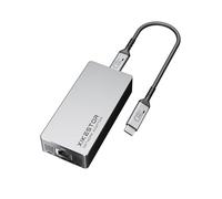 Adaptador Ethernet de 10 G, compatible con USB 4 a 10G Base-T Thunderbolt 3/4, adaptador Ethernet USB-C de 10 GB, LAN RJ45 de 10 Gbps, carcasa de aleación de aluminio, control silencioso e inteligente