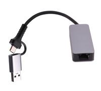 Adaptador Ethernet de 2,5 Gigabits tipo C USB 3.0 a RJ45 LAN 2500 Mbps Tarjeta de red de alta velocidad 2.5G para NAS Laptop PC