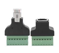 Adaptador Ethernet de red para distribución de datos, adaptador de terminal de tornillo RJ45 compatible con cables UTP y conexiones de cámaras
