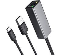 Adaptador Ethernet Fire TV Stick, Adaptador Ethernet para Fire Stick y Chromecast, Chromecast Ultra 4k, Fire TV Cube, Micro USB a LAN RJ45 con Cable de alimentación por Dragon Trading