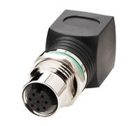 Adaptador Ethernet M12 a RJ45, Cat6, Cat5, M12, código A, adaptador Ethernet hembra a RJ45, IP68, resistente al agua, apantallado para exteriores e industriales, sensor de cámara industrial Basler