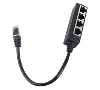 Adaptador Ethernet Mejor Diseño Transmisión Suave Adaptador Divisor RJ45 de 1 a 4 para Equipos Inalámbricos Placa PCB Integrada (1 X Divisor RJ45)