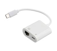 Adaptador Ethernet OTG USB-C a RJ45 para LAN Ethernet con cable, compatible con varios dispositivos, velocidad de 100 Mbps