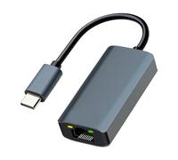 Adaptador Ethernet profesional USB tipo C a RJ45 de 5 Gbps con disipación de calor para un uso estable y prolongado, adaptador Ethernet USB C de múltiples plataformas