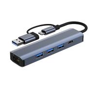 Adaptador Ethernet RJ45 de 100 mbps/1000 mbps con estación de acoplamiento USB 3.0 USB 2.0 tipo C para conexión a Internet, solución de red doméstica