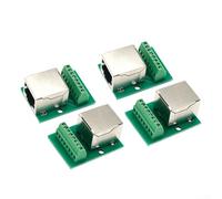 Adaptador Ethernet RJ45 de 4 piezas, divisor de red de metal de 8 pines para enrutador y PC, conexión robusta, tamaño compacto de 33 x 24,5 mm