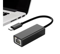 Adaptador Ethernet USB tipo C - Convertidor de red Gigabit de 10 cm, de datos rápido, diseño metálico compacto, conexión con cable estable | Adaptador LAN portátil para ordenador