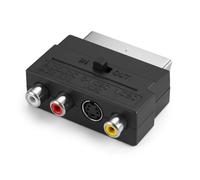 Adaptador Euroconector a RCA y S-Video con Conmutador Bidireccional JR6808 | Contactos Metálicos Antióxido, Selector de Señal Manual, Enlace TV VHS DVD, Transferencia a PC, Conexión Consola Retro