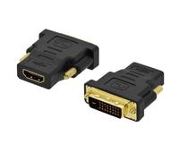 Ewent Adaptador DVI-D 24+1 macho a HDMI hembra EC1371 blindado negro
