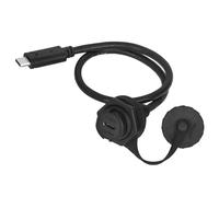 Adaptador Extensor de Datos LT20, Conector USB C, Ethernet, Macho, Hembra, Cable de extensión de 0,3 m, 0,5 m y 1 m, Montaje en Panel.(0.3m Cable,Metal Nut)