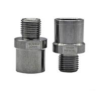 Adaptador extensor de pedal de bicicleta de acero inoxidable 304 para pedales de 9/16 pulgadas (14 mm), para bielas de 1/2 pulgada (12 mm)