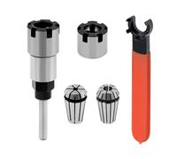 Adaptador extensor de vástago de 1/4 pulgadas y 1/4 de pulgada que convierte broca de enrutador de vástago de 1/2 pulgada y 1/4 pulgadas