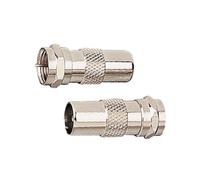 ADAPTADOR CABLE DE ANTENA "F" MACHO A TV MACHO CONECTOR TV TELEVISION