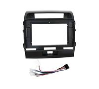 Adaptador Fascia Marco Coche 10,1 Pulgadas, Kit Panel Montaje Radio Para Toyota Para Land Cruiser 200 2006-2015 Marco fascia estéreo(Conjunto completo negro mate)