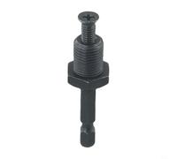 Adaptador fiable de portabrocas de vástago hexagonal, diseñado con funcionalidad de bloqueo patentada, para rosca macho de 1/4 a 3/8 pulgadas (B)